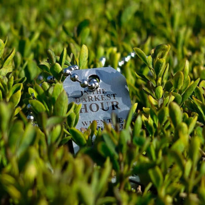 Together We Fight
Robust stainless steel brotherhood dog tag